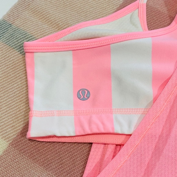 Lululemon No Limits Tank Bleached Coral Stripe - Picture 6 of 10